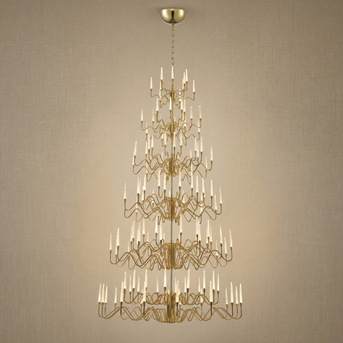 Orien Cascading Large Handmade Glass Chandelier 63"