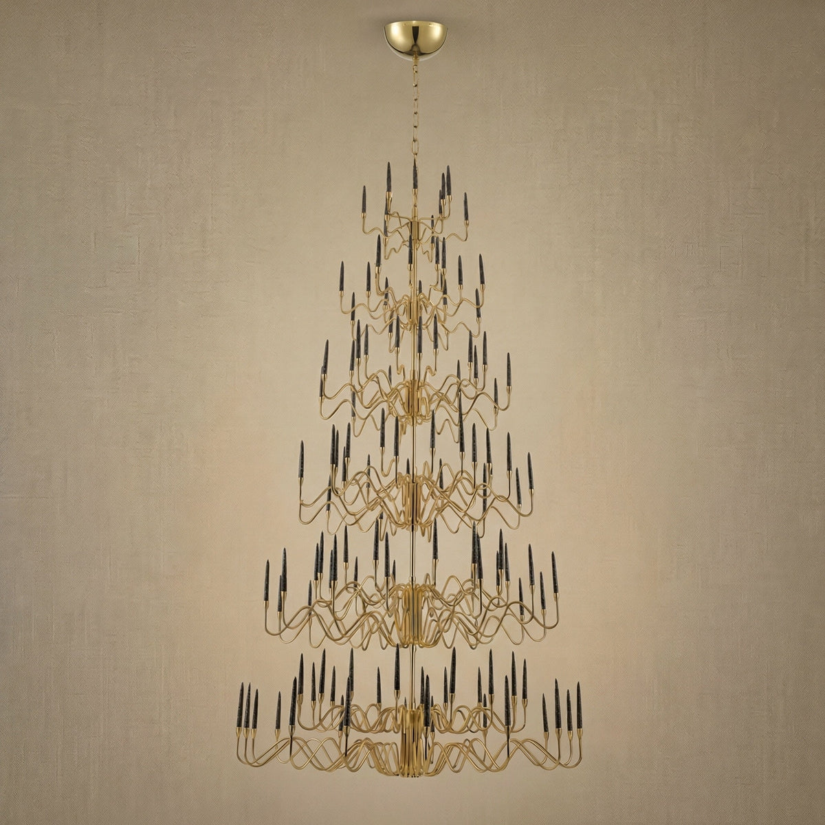 Orien Cascading Large Handmade Glass Chandelier 63"