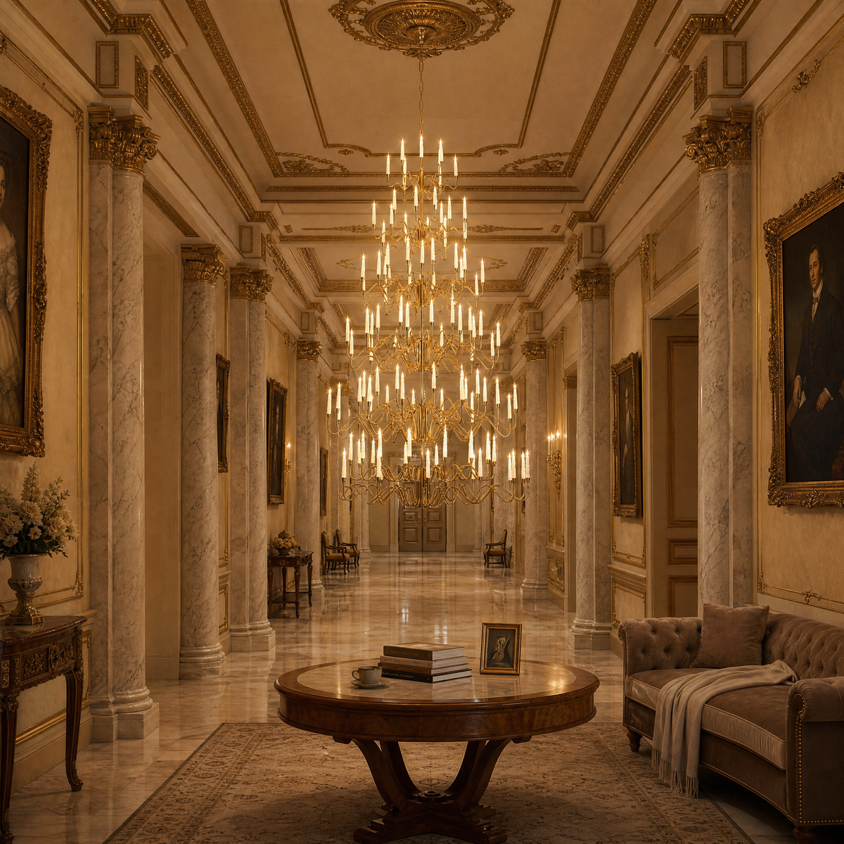 Orien Cascading Large Handmade Glass Chandelier 63"