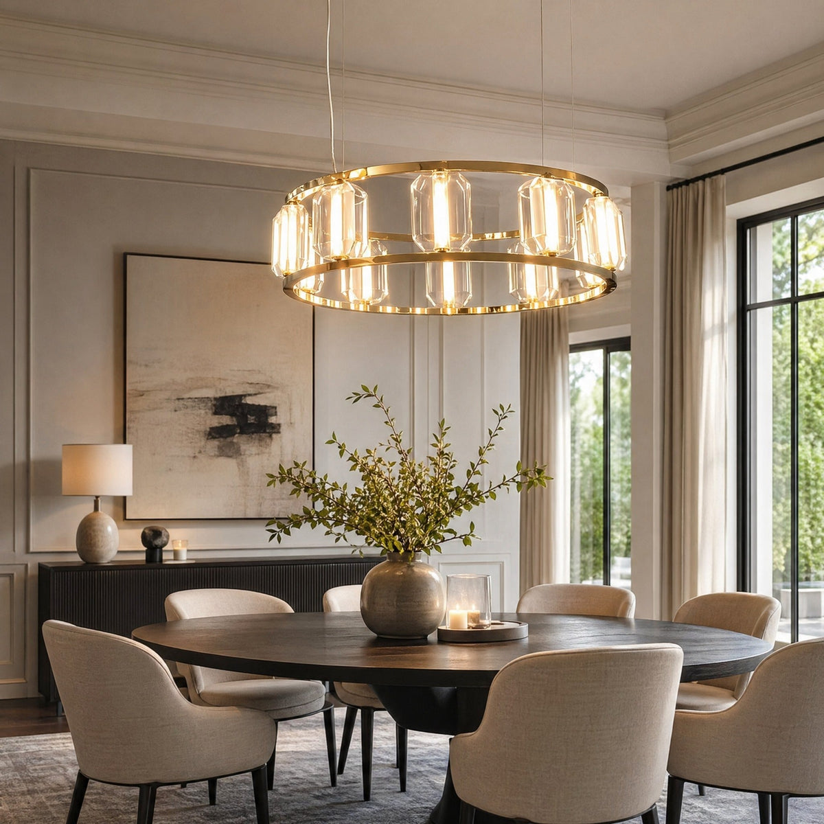 Loren Contemporary Crystal Chandelier
