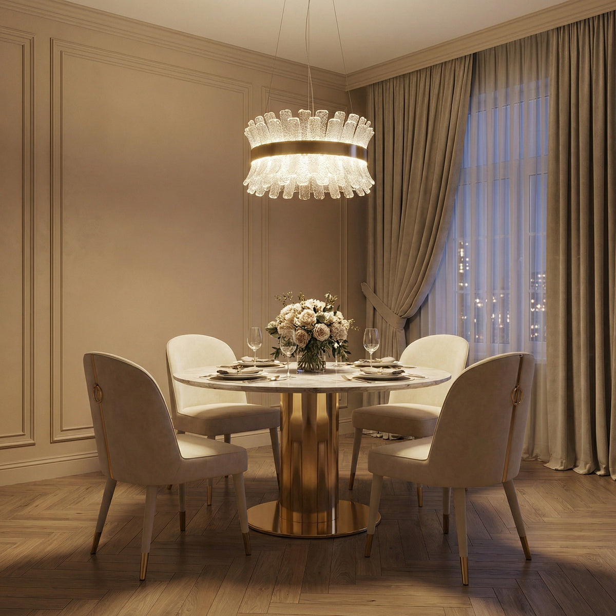 Xelia Contemporary Chandelier Dining Room 39"