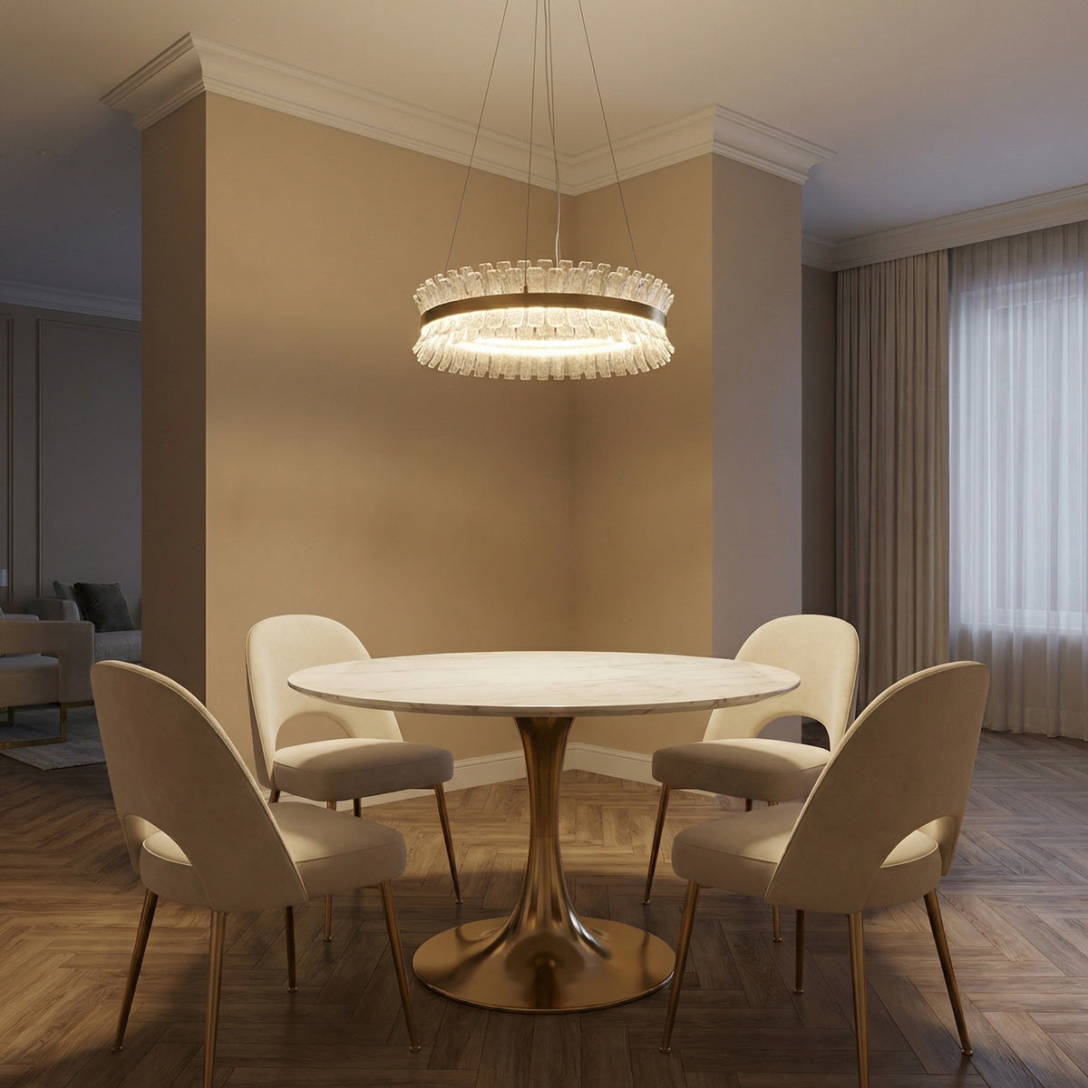 Xelia Contemporary Chandelier Dining Room 39"