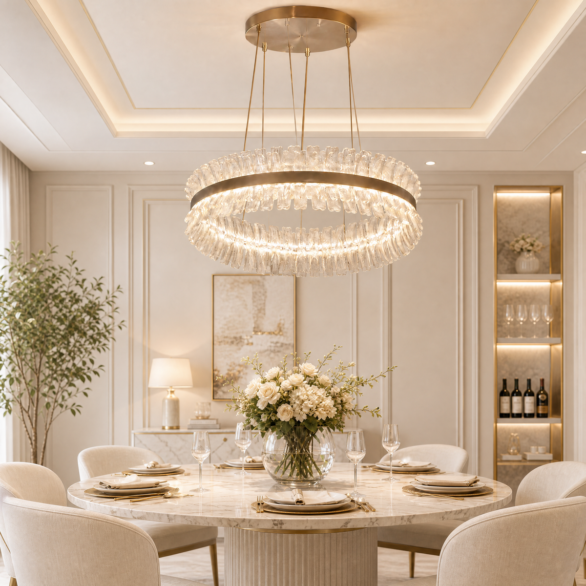 Xelia Contemporary Chandelier Dining Room 39"