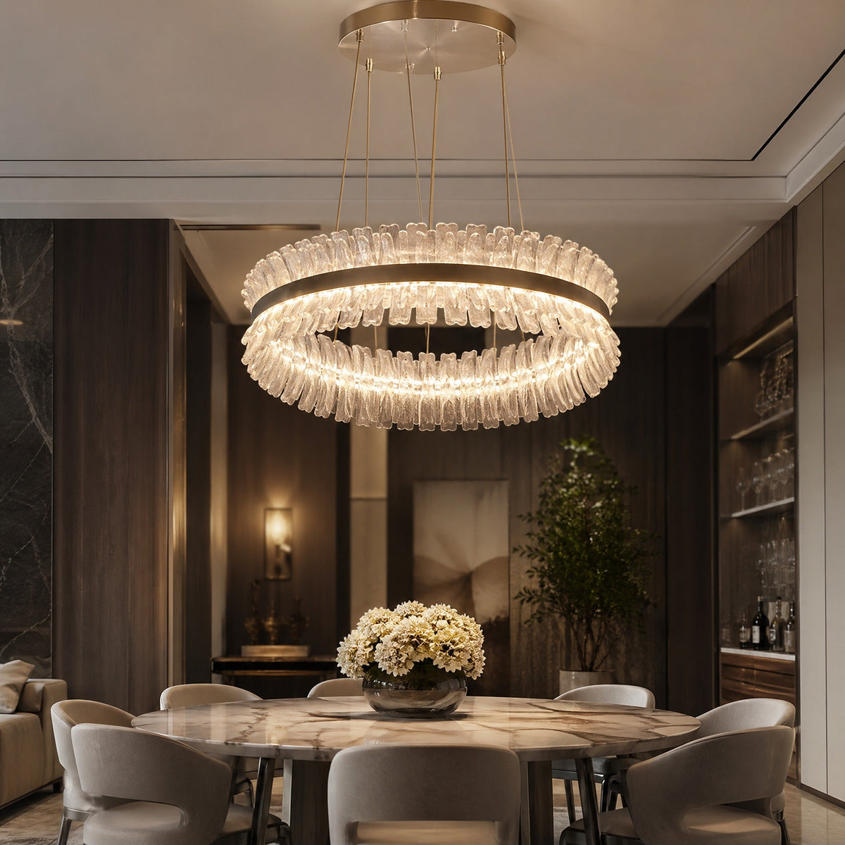 Xelia Contemporary Chandelier Dining Room 39"