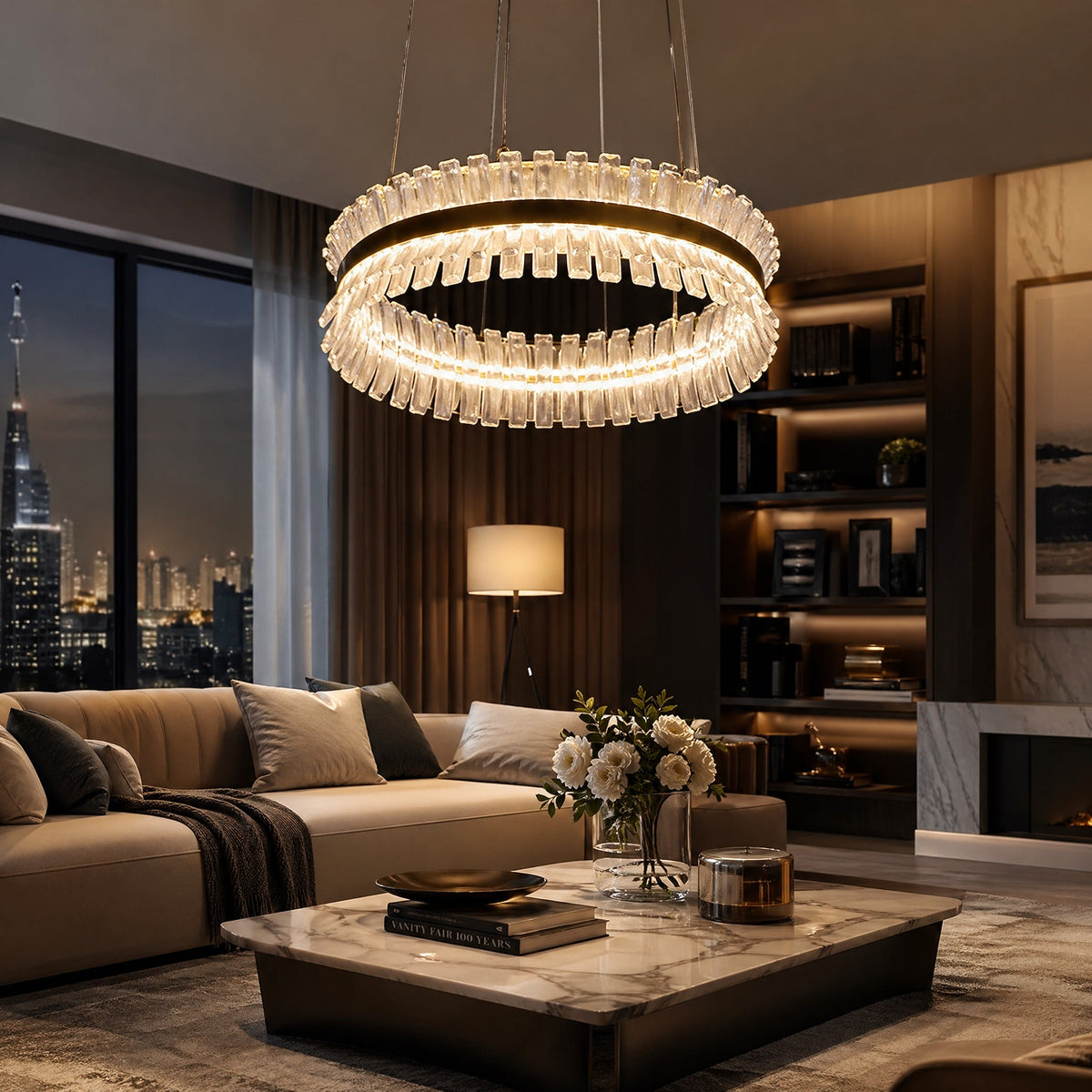 Xelia Contemporary Chandelier Dining Room 39"