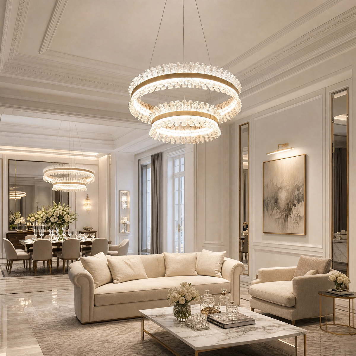 Xelia Modern Living Room Chandelier 31"