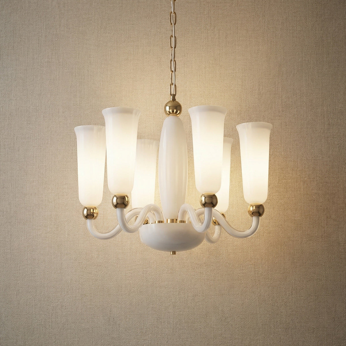 Paeen Modern Glass Pendant Light 24"