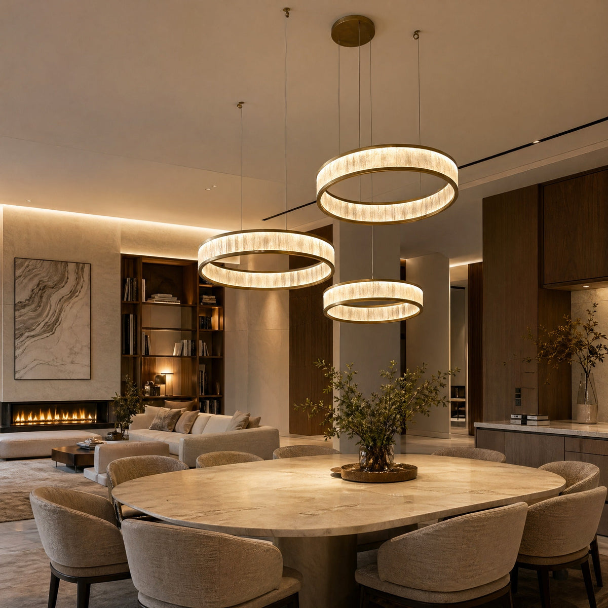 Ulien Modern Natural Moroccan Stone Chandelier