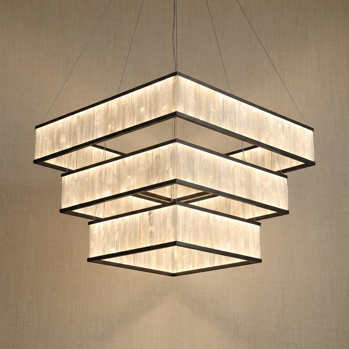 Ulien Black Moroccan Stone Chandelier