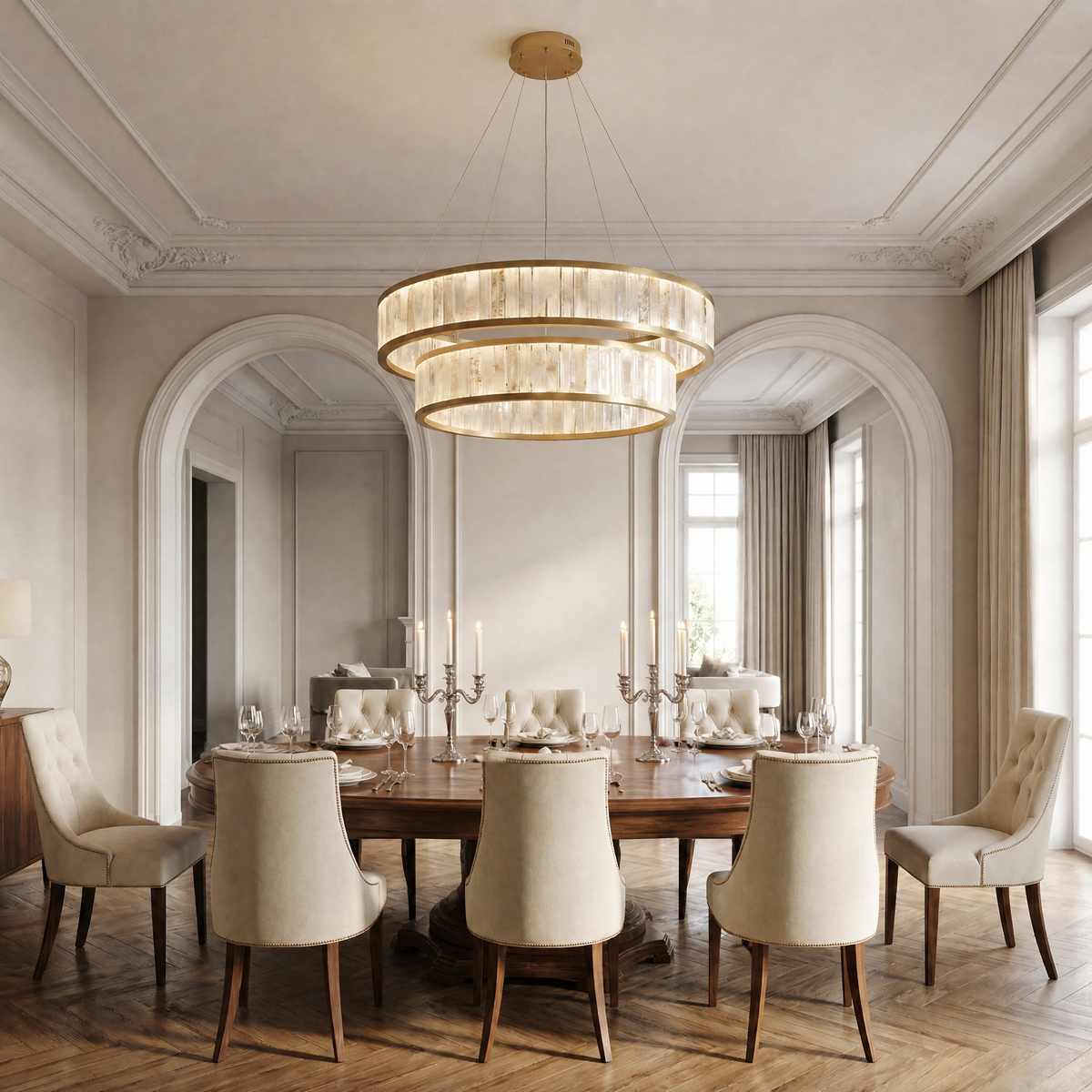 Ulien Modern Moroccan Stone Chandelier 31"