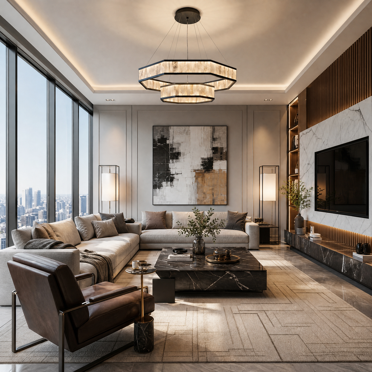 Ulien Modern Moroccan Stone Chandelier