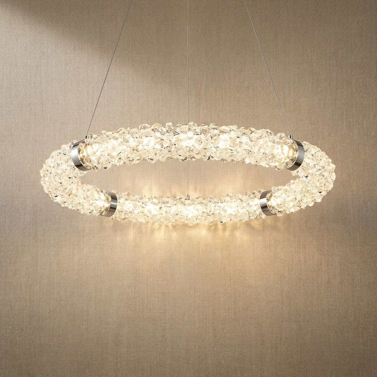 Belia Glamorous Modern Glass Chandelier