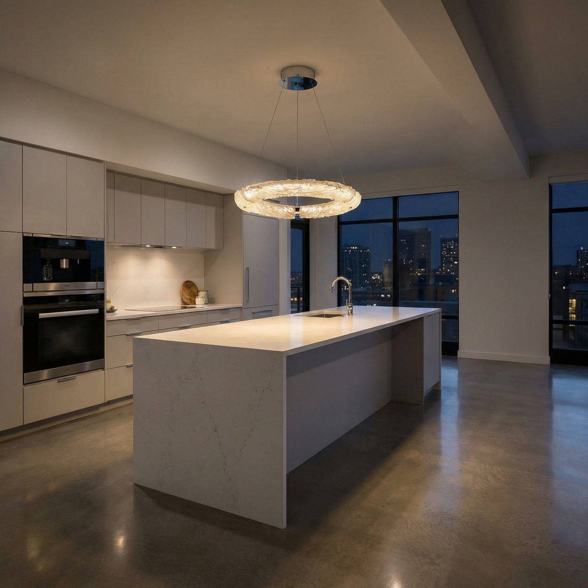 Belia Glamorous Modern Glass Chandelier