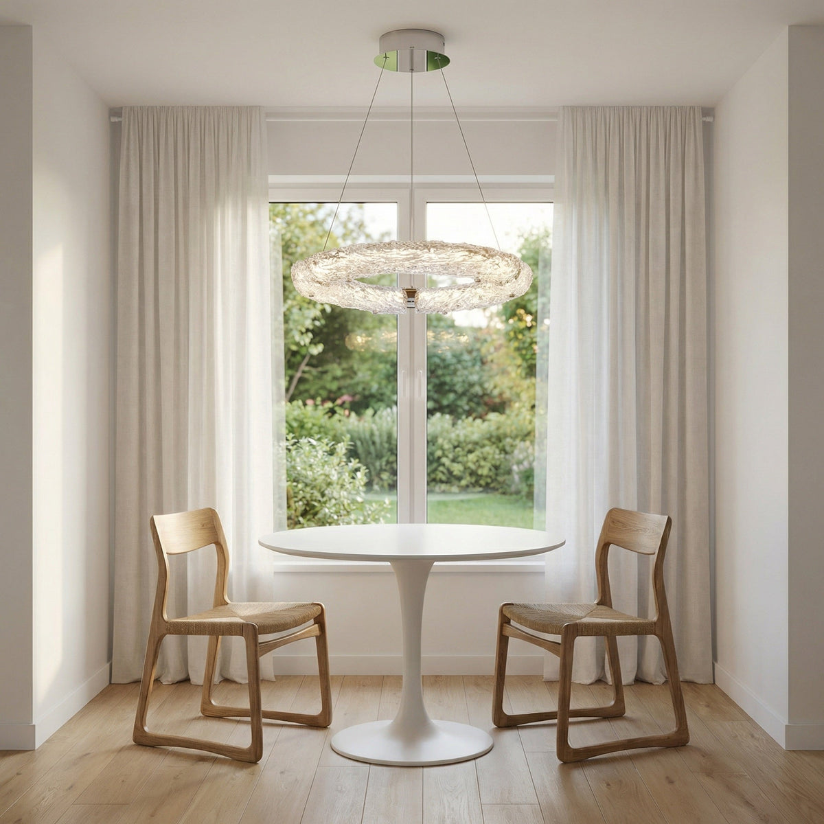 Belia Glamorous Modern Glass Chandelier