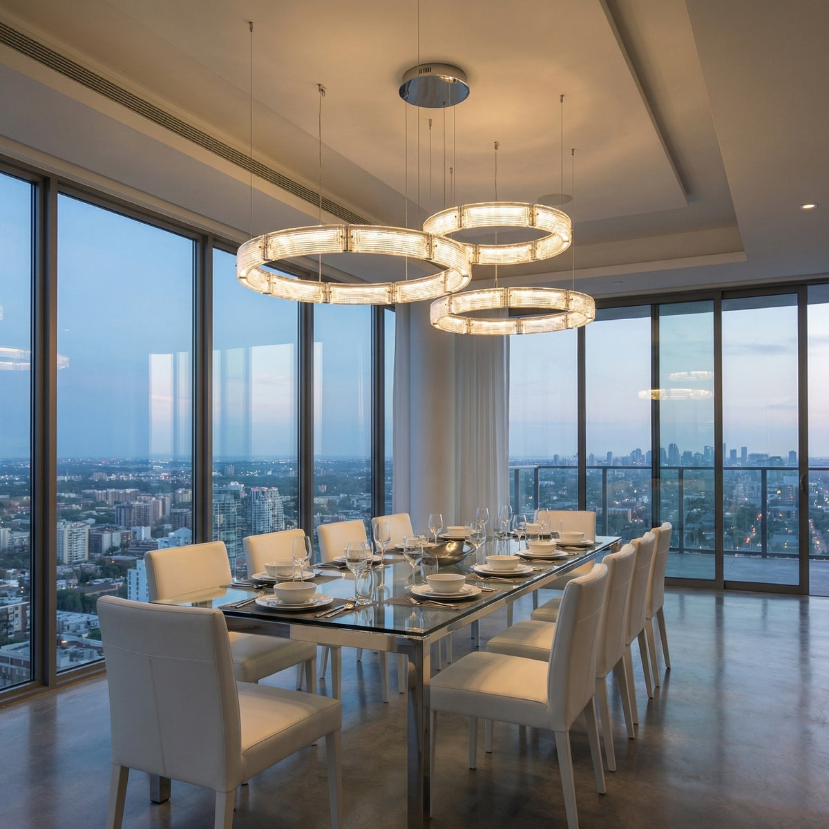 Galia Modern Glass Chandelier For Living Room