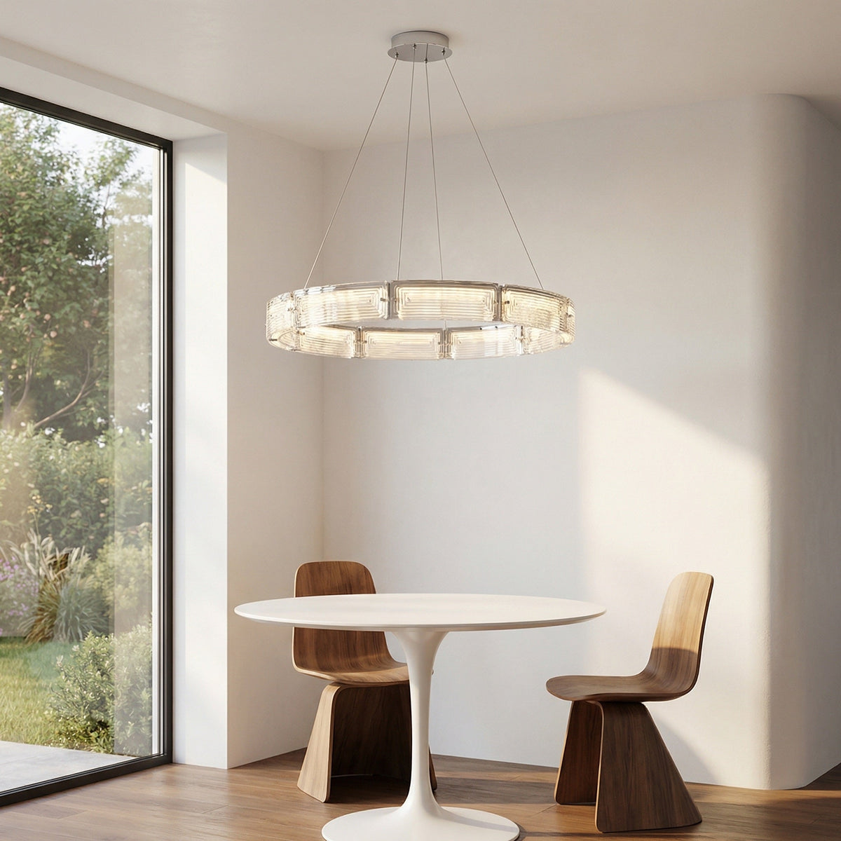 Galia Modern Glass Round Chandelier