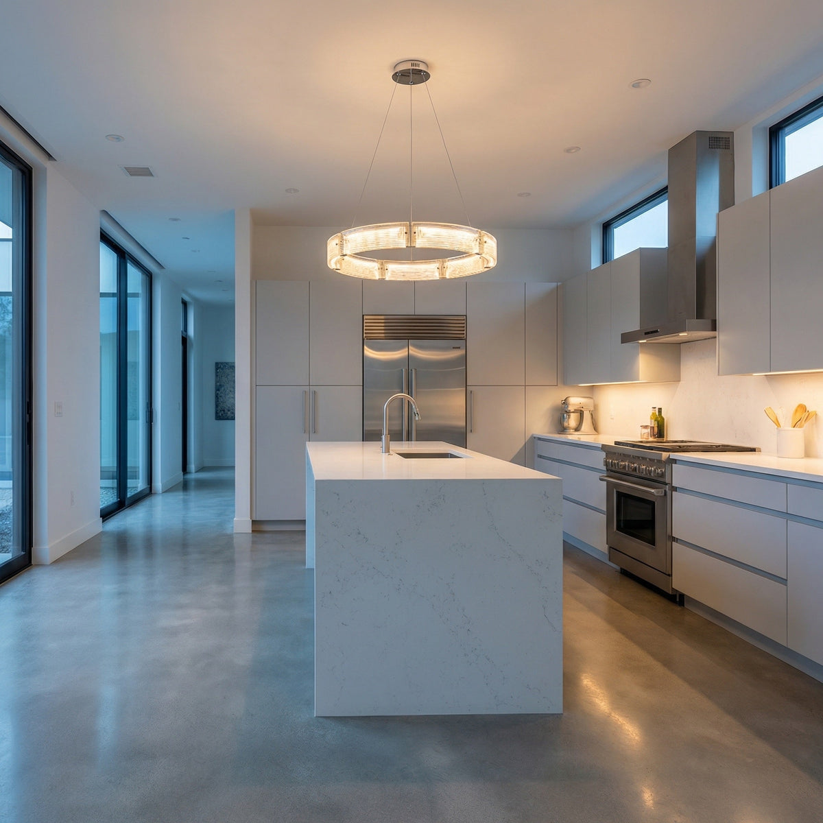 Galia Modern Glass Round Chandelier