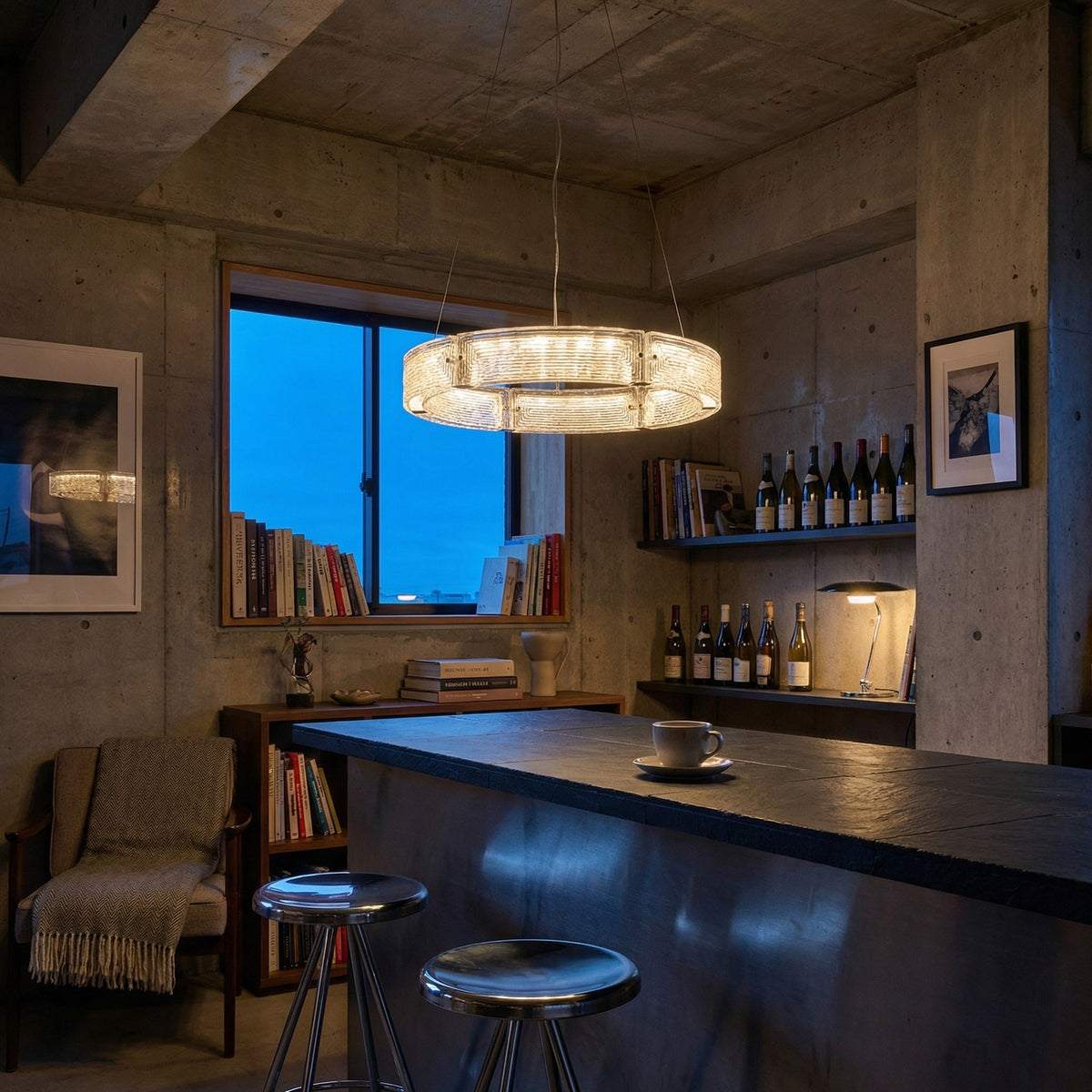 Galia Modern Glass Round Chandelier