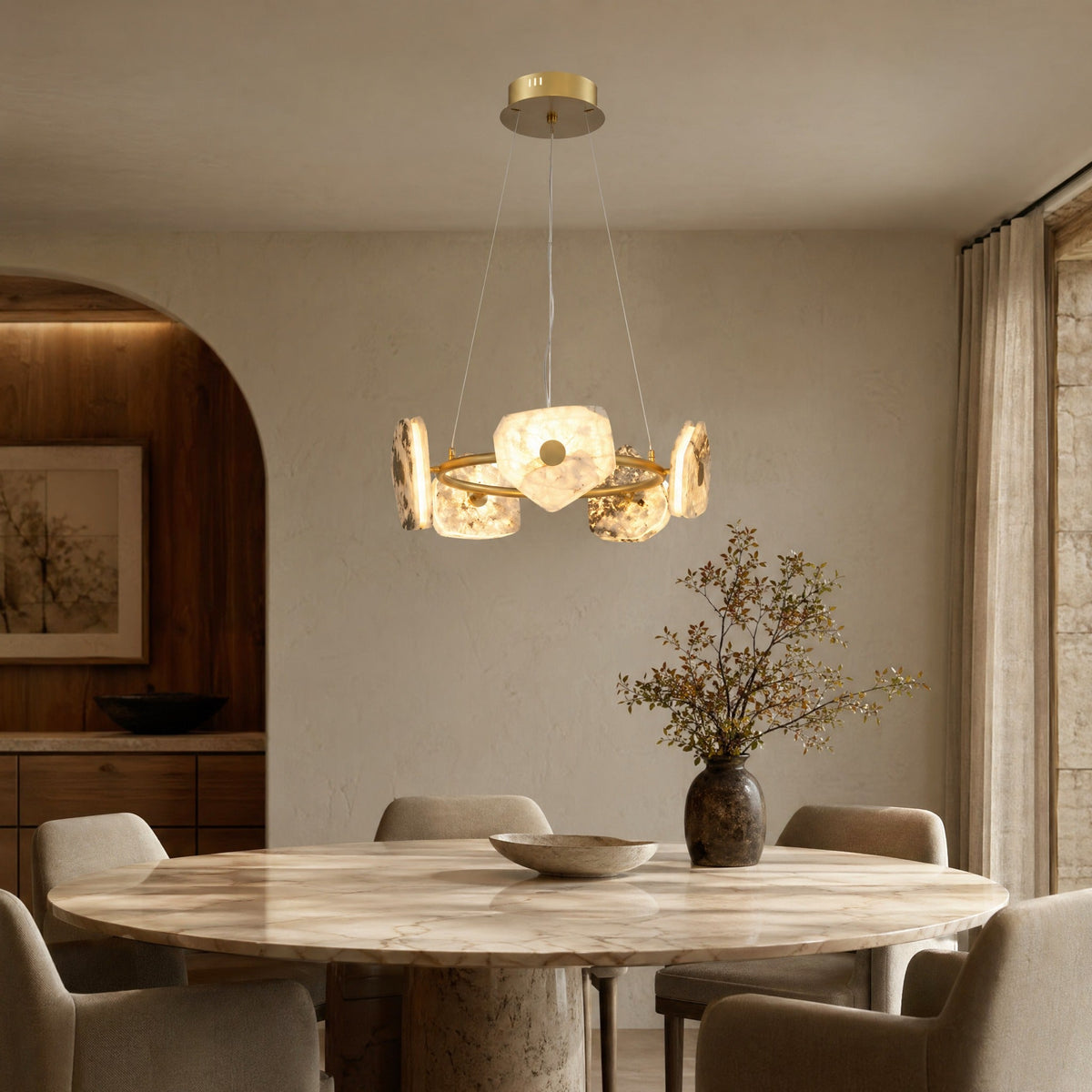 Petra Modern Natrual Stone Pendant Light