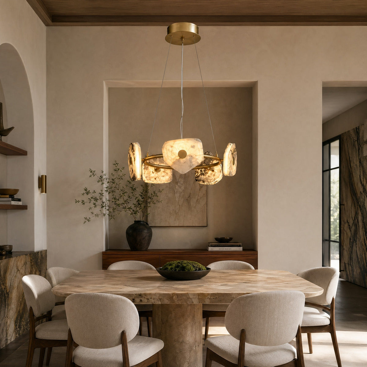 Petra Modern Natrual Stone Pendant Light