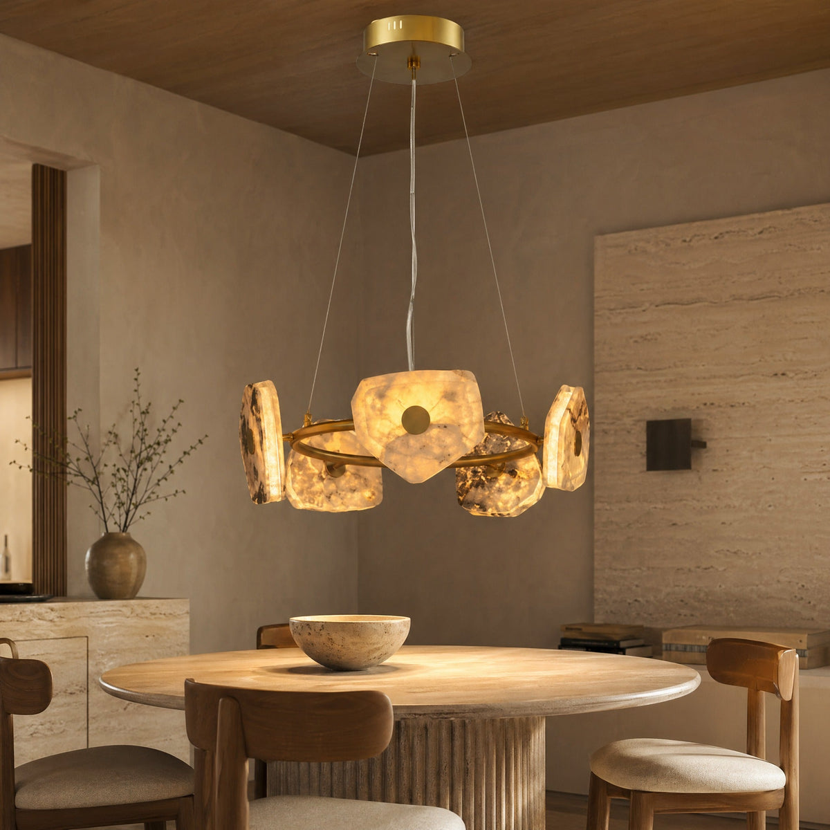 Petra Modern Natrual Stone Pendant Light