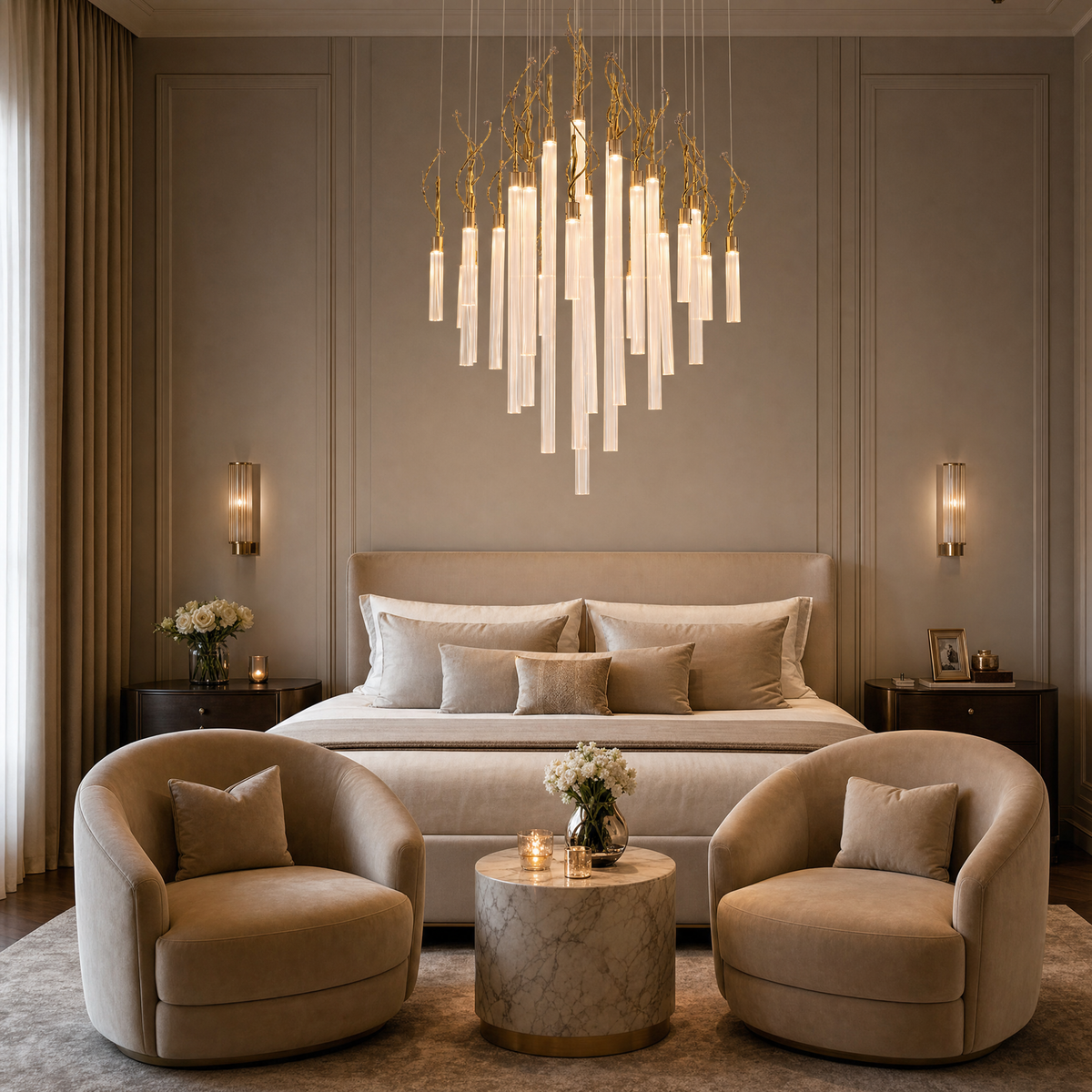 Braen Modern Glass Round Chandelier 47"