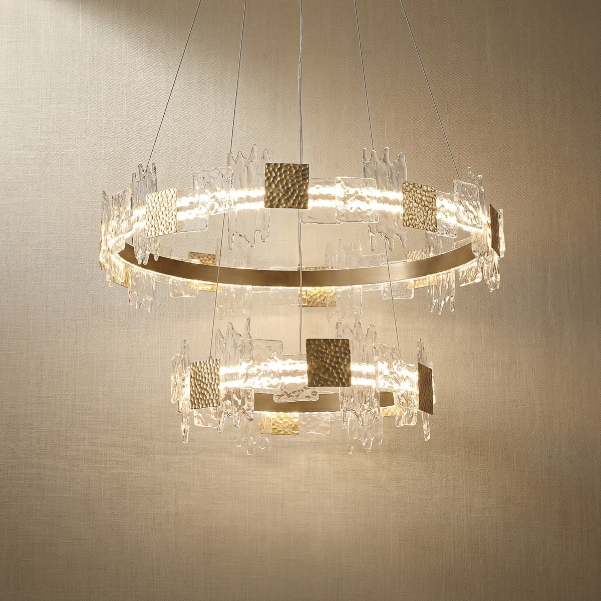 Elodie 2 Tiers Modern Gold Chandelier
