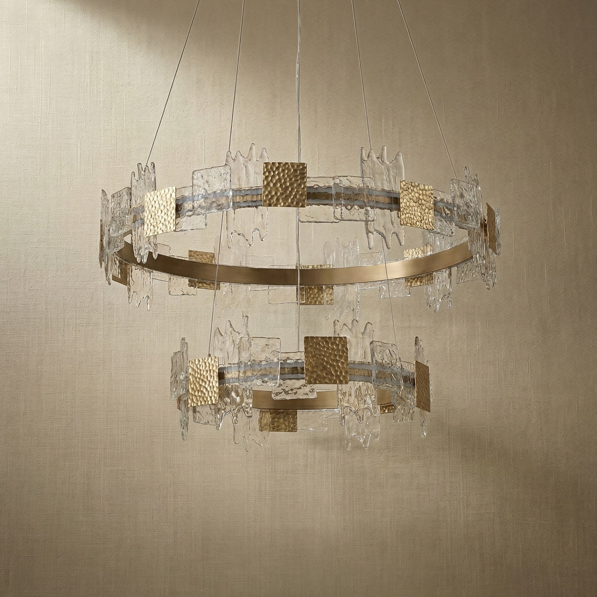 Elodie 2 Tiers Modern Gold Chandelier