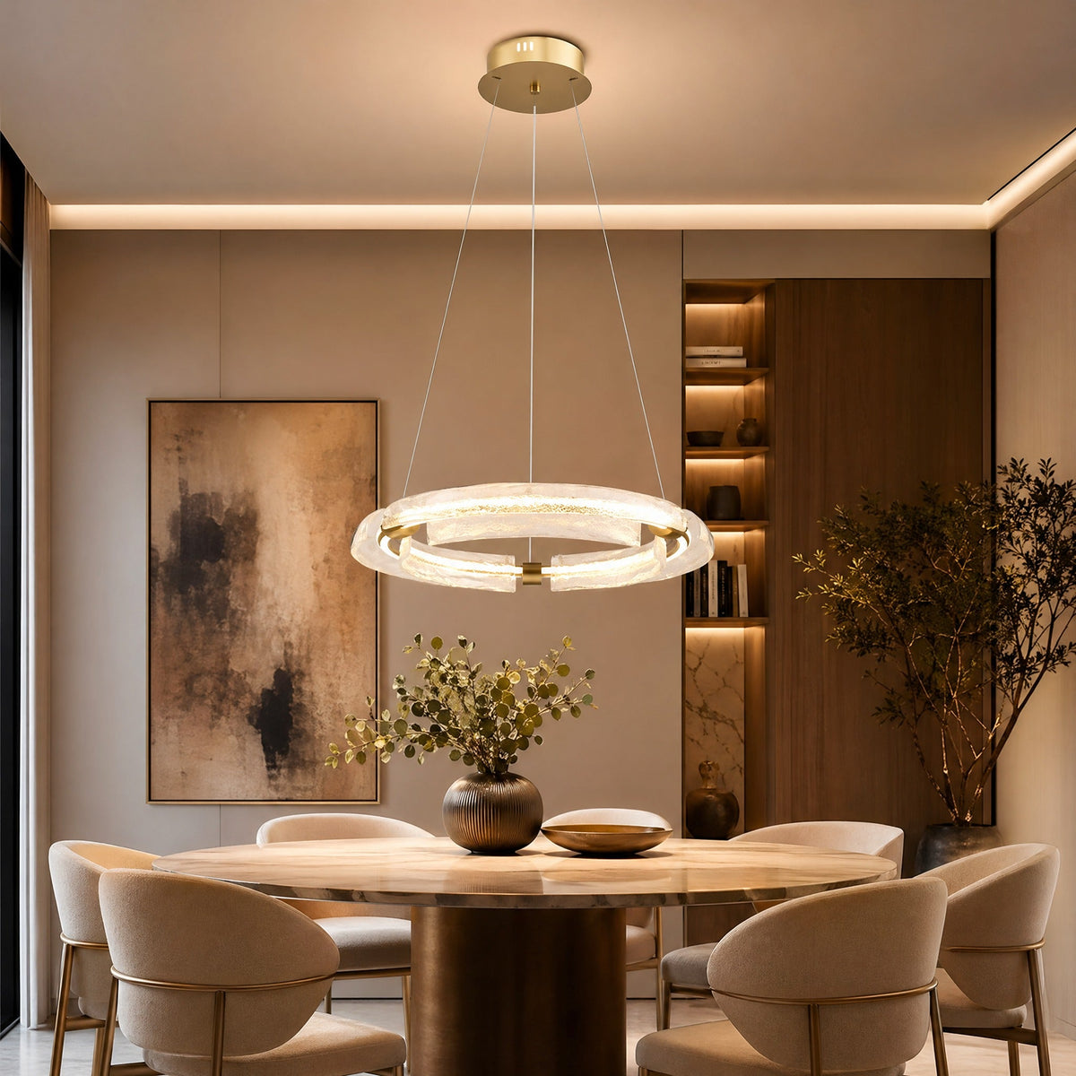 Rhoen Modern Glass Chandelier