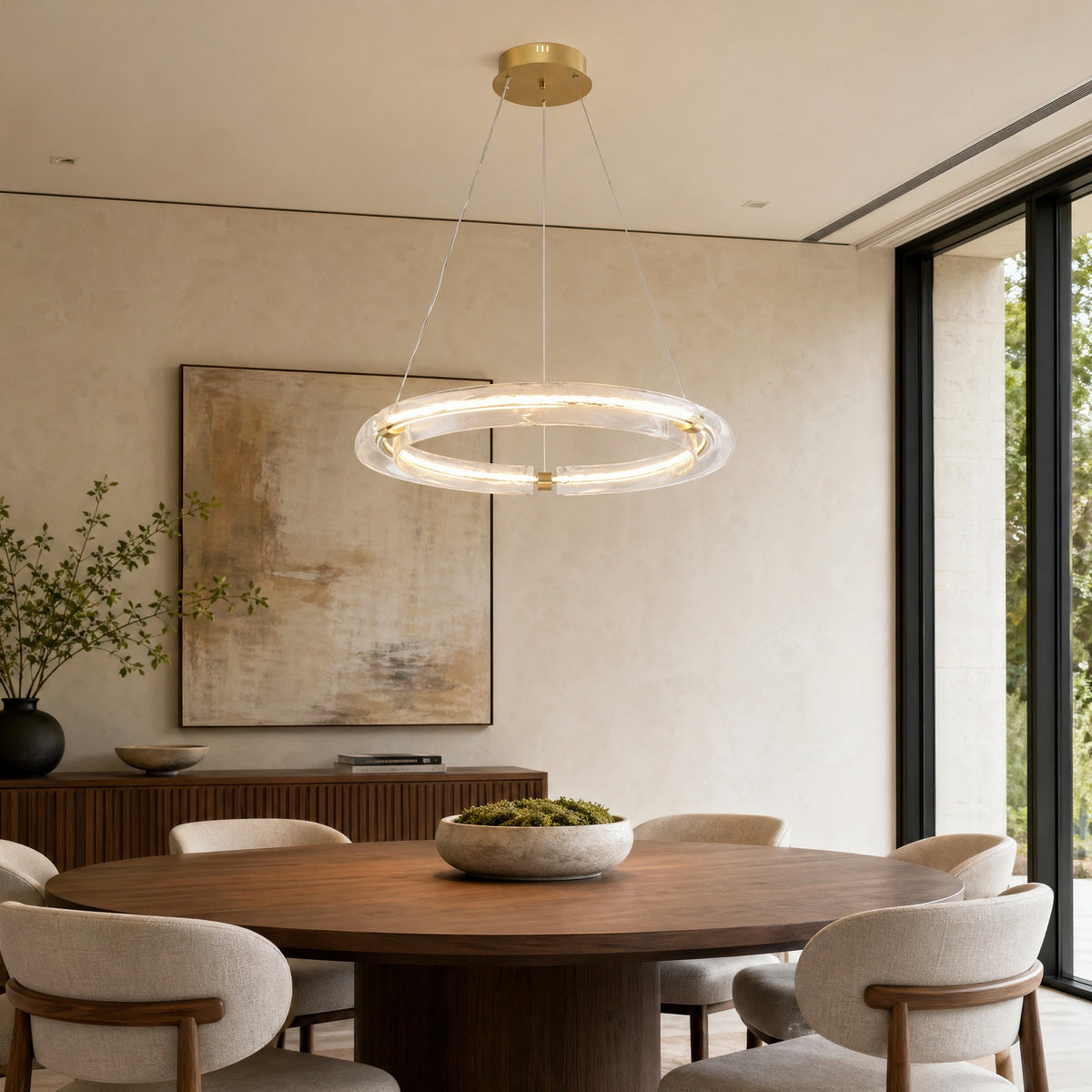Rhoen Modern Glass Chandelier