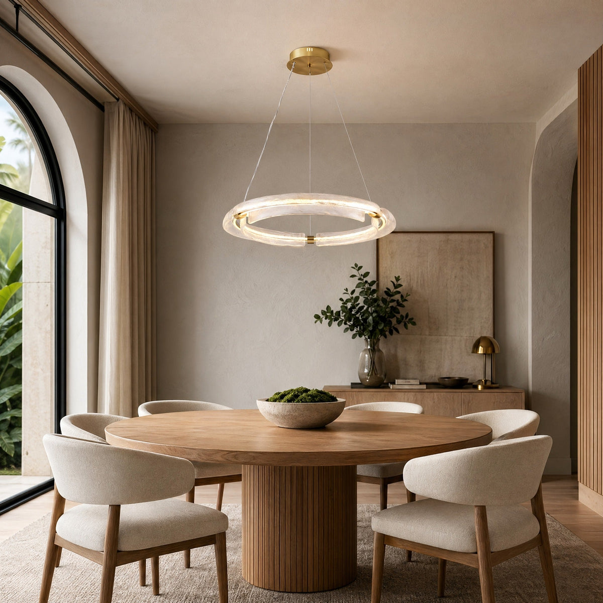 Rhoen Modern Glass Chandelier