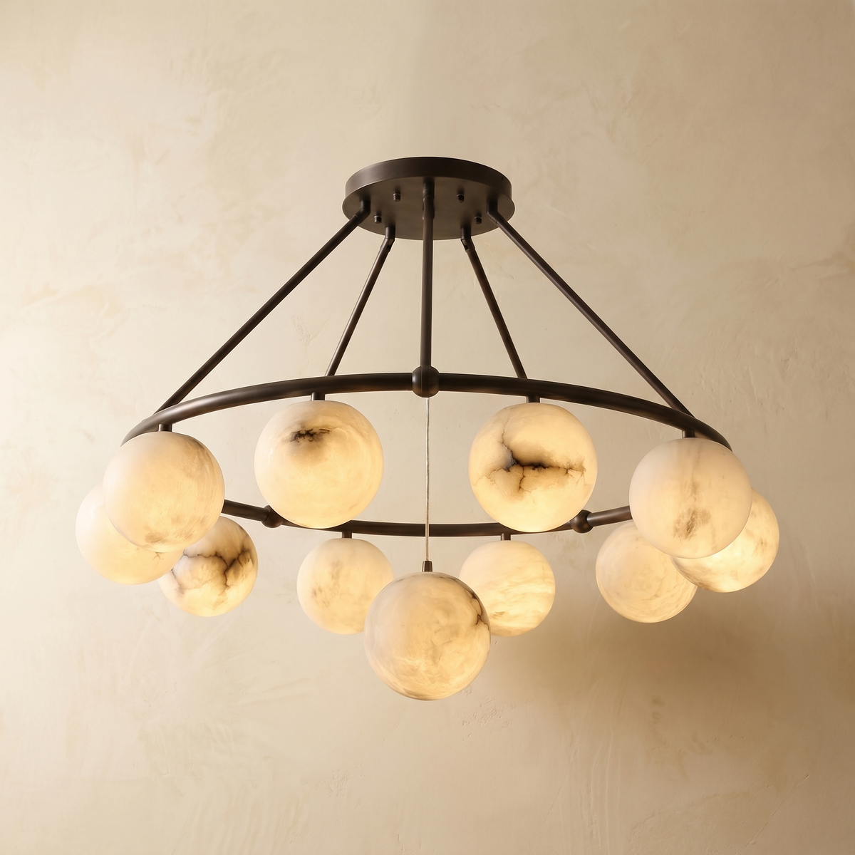 Ring Cluster Pendant Alabaster