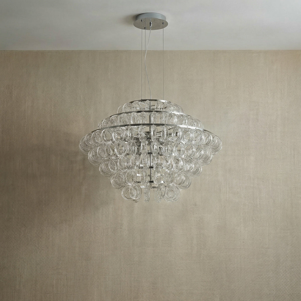 Braia Modern Glass Chandelier 31"