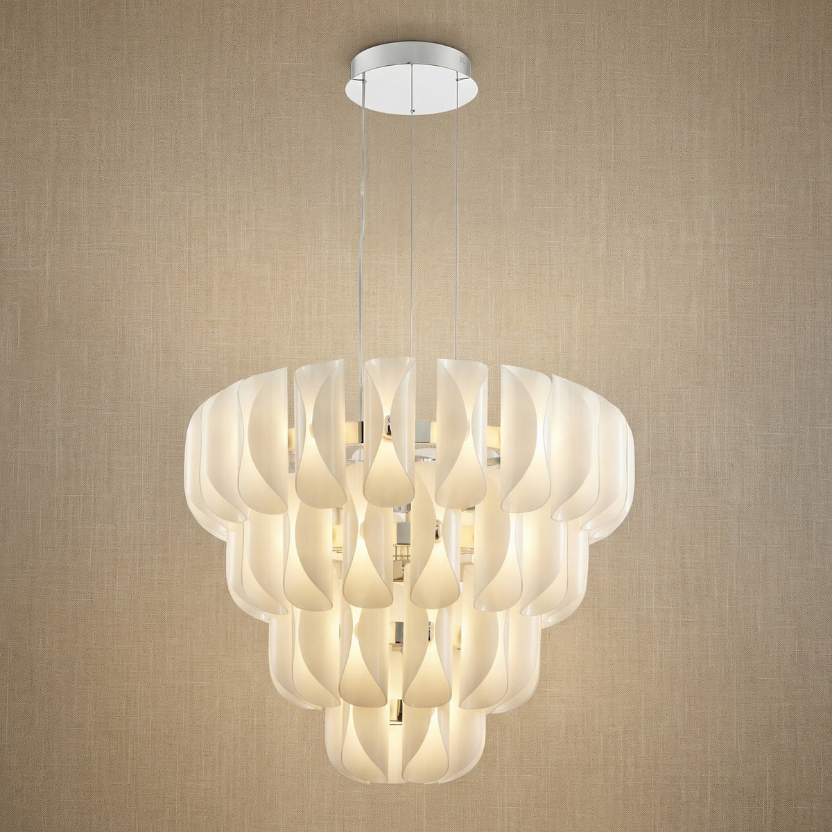 Ilyia Modern Tiered Glass Chandelier