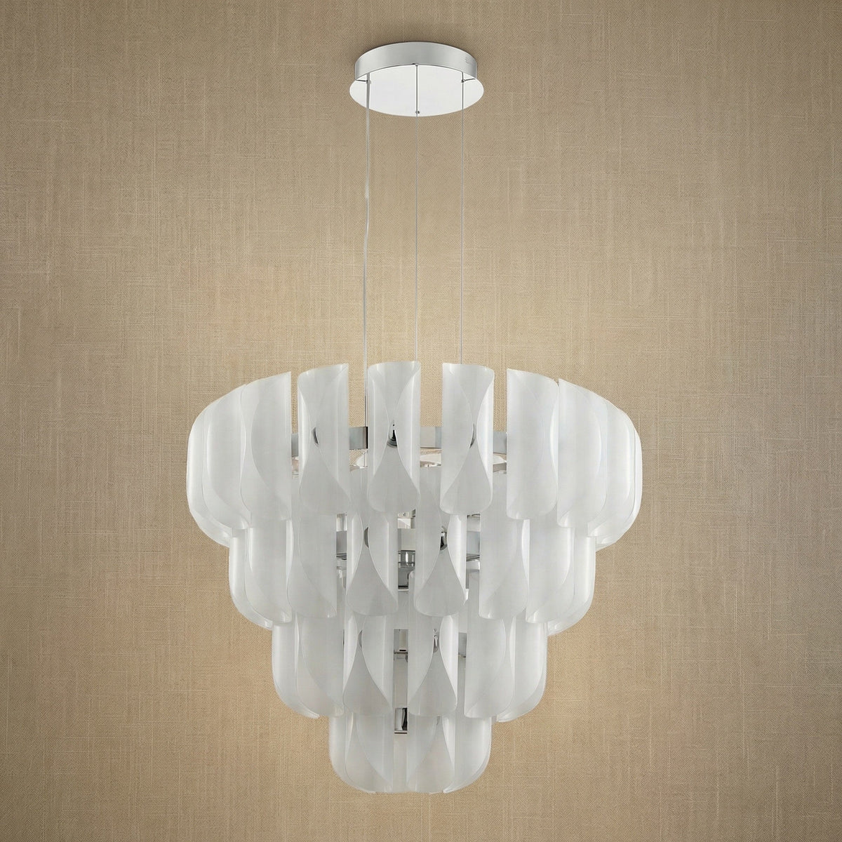 Ilyia Modern Tiered Glass Chandelier