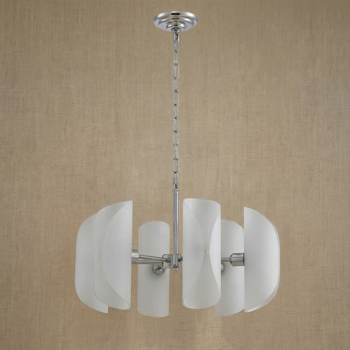 Ilyia Modern Chrome Glass Pendant Light