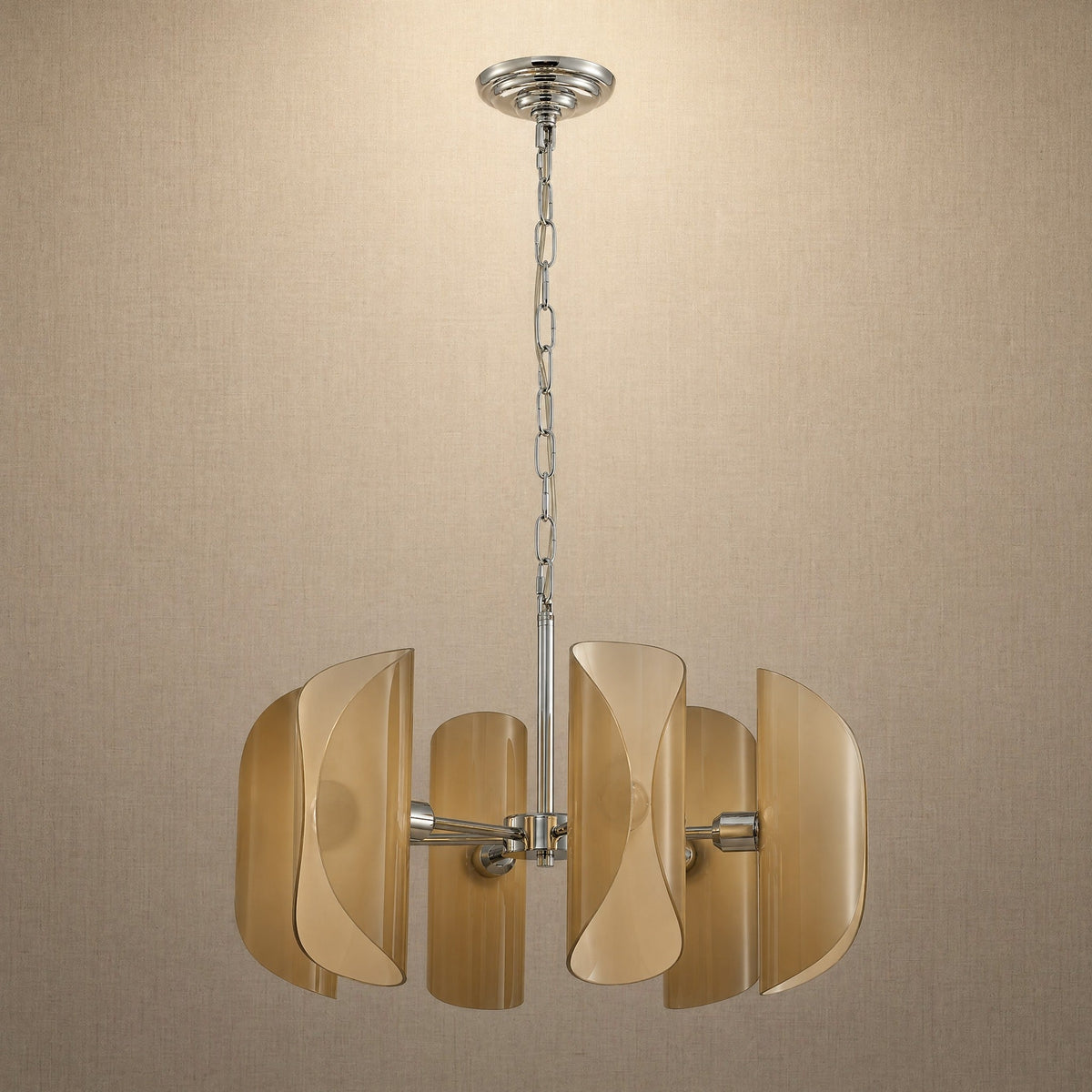 Ilyia Modern Chrome Glass Pendant Light