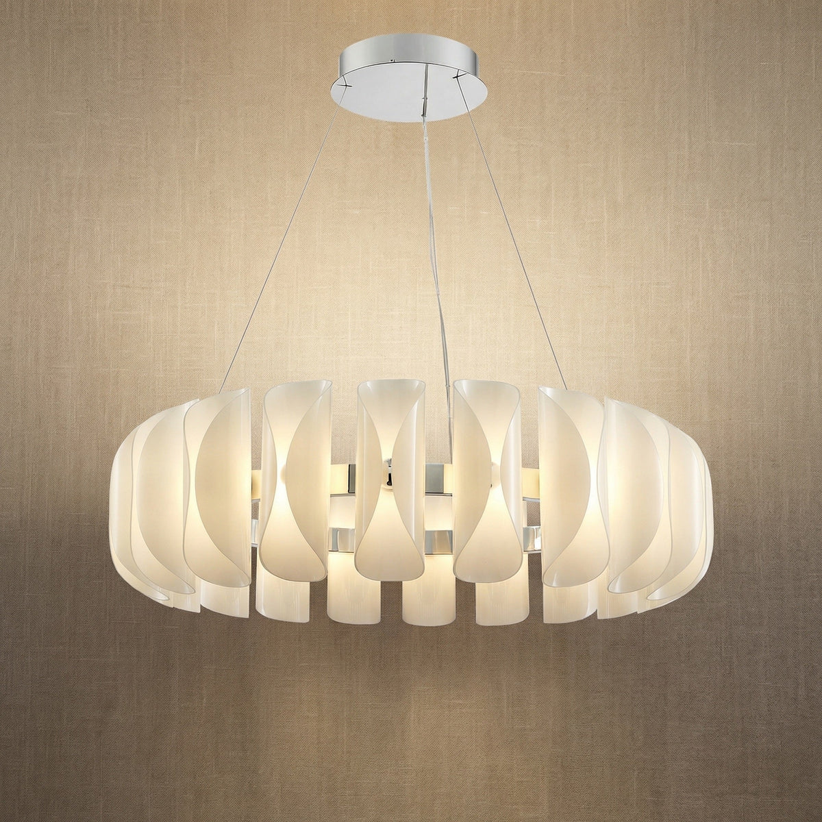 Ilyia Modern Glass Round Chandelier