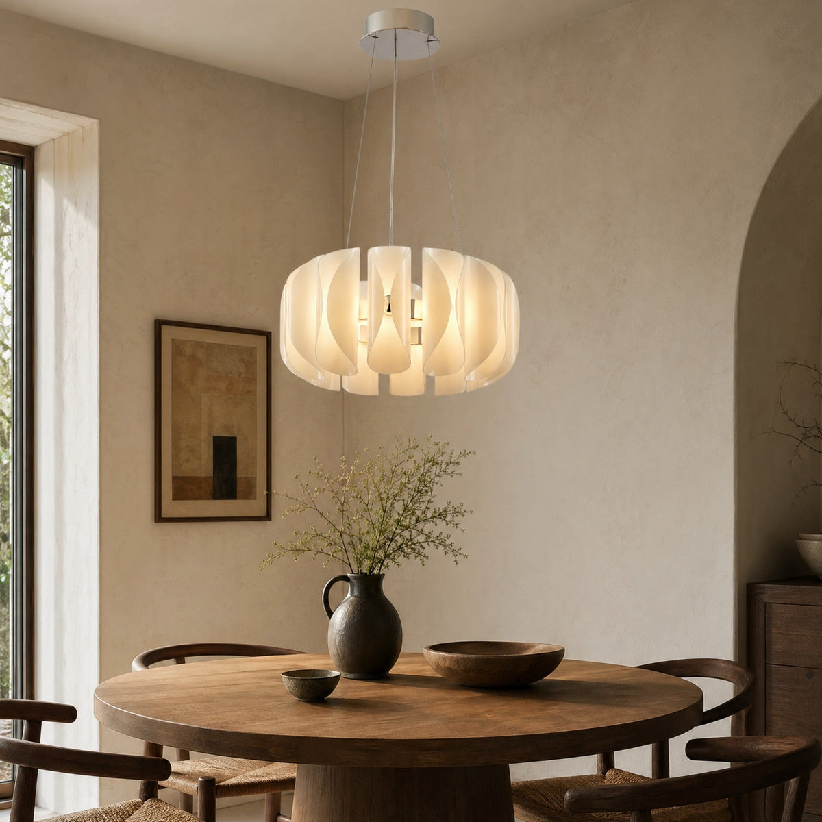 Ilyia Modern Glass Round Chandelier