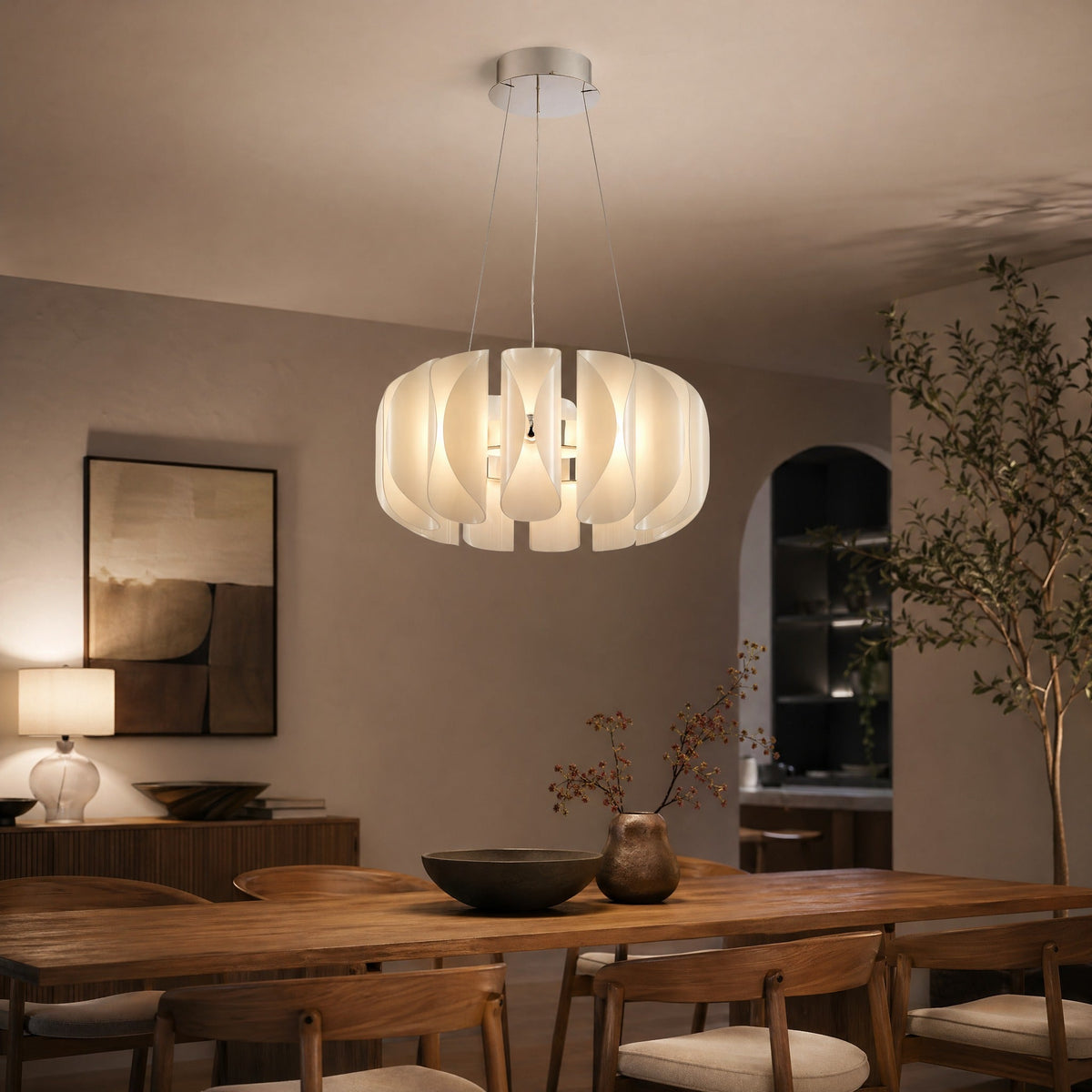 Ilyia Modern Glass Round Chandelier