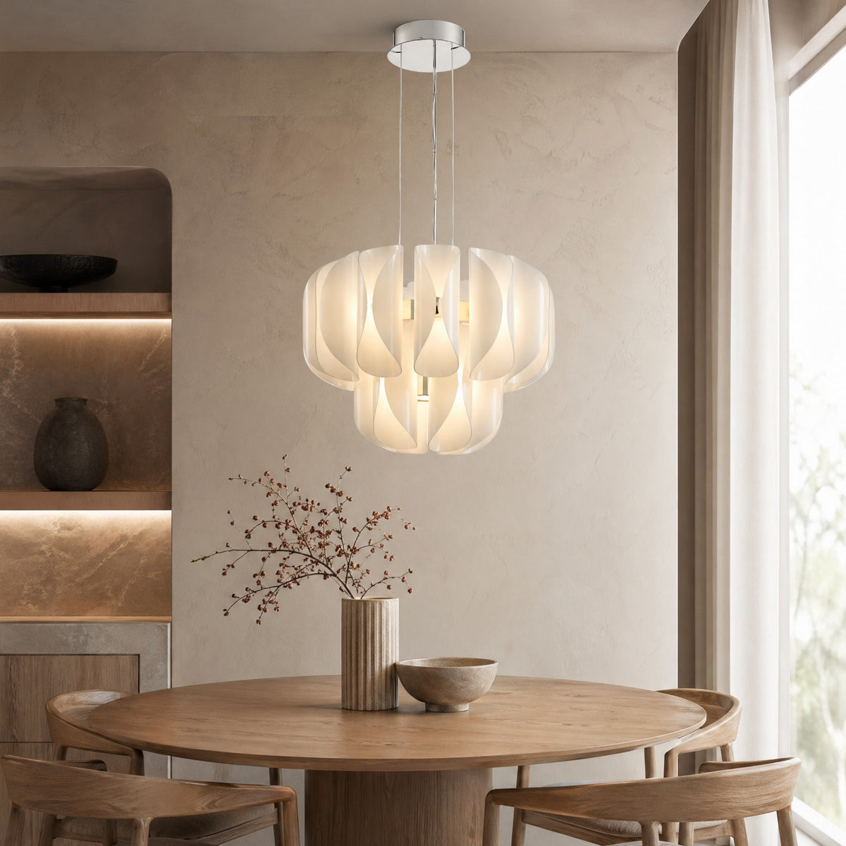 Ilyia Modern Chrome Chandelier 24"