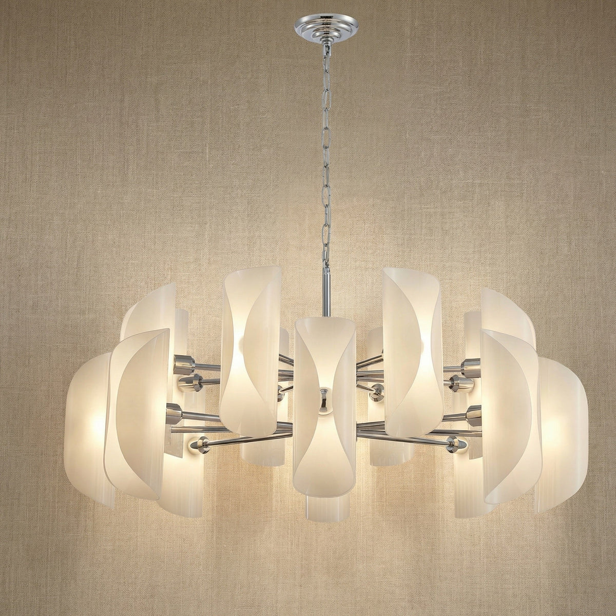 Helena Glamorous Glass Light Pendant 39"