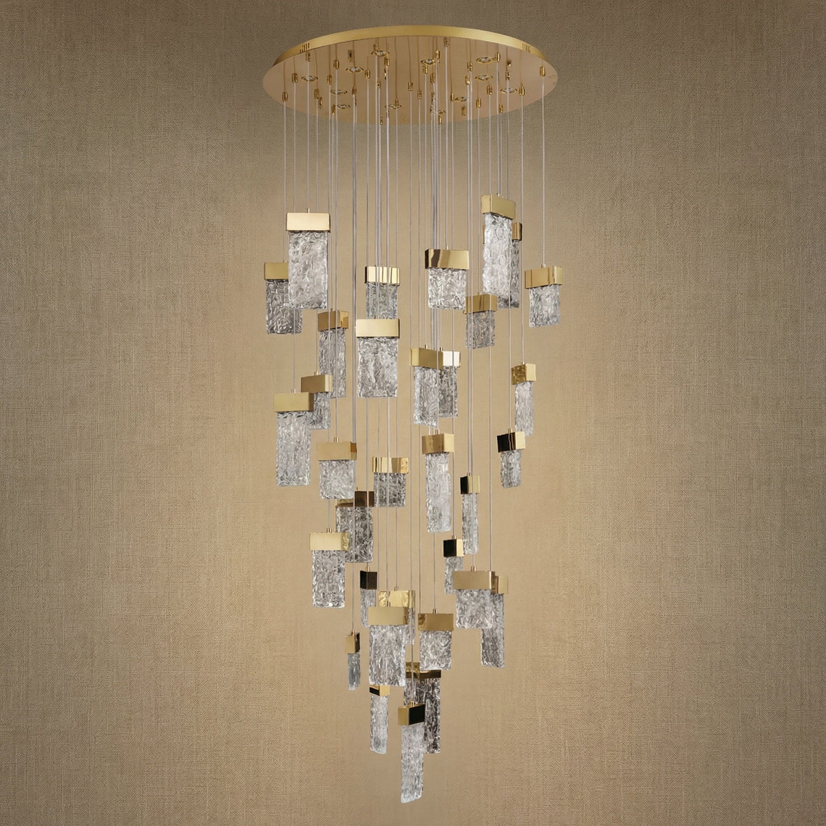 Toria Blown Glass Cascading Chandelier 31.5"