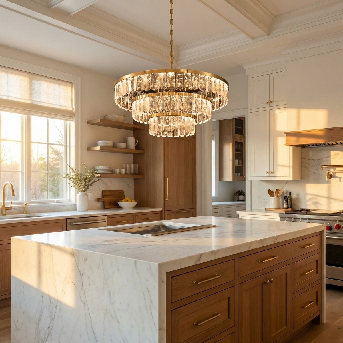 Fenis Round Crystal Chandelier