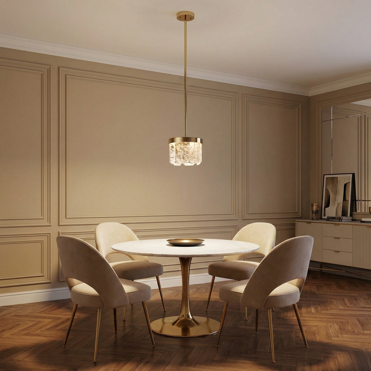 Fenis Round Crystal Chandelier