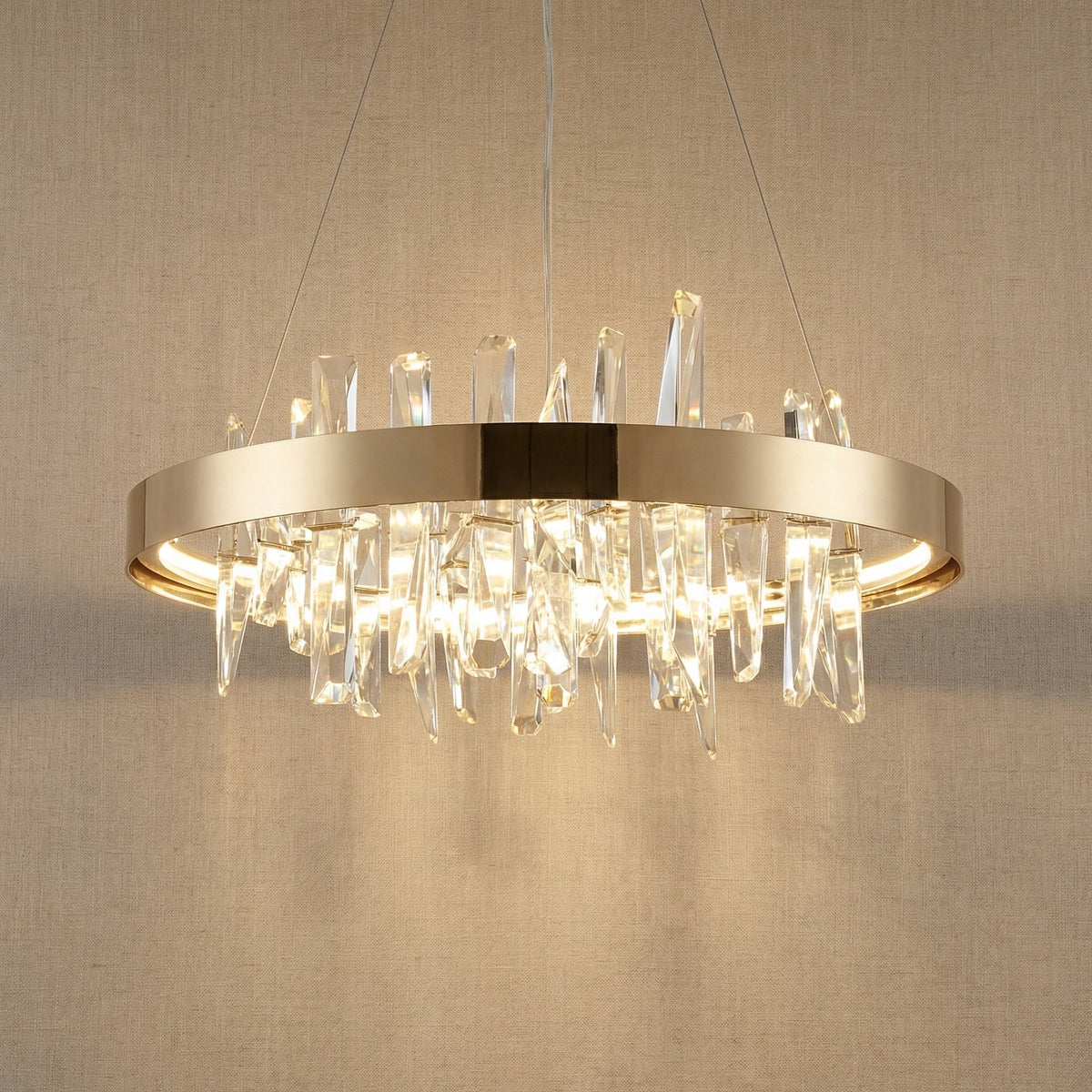 Uliia Round Crystal Pendant Light