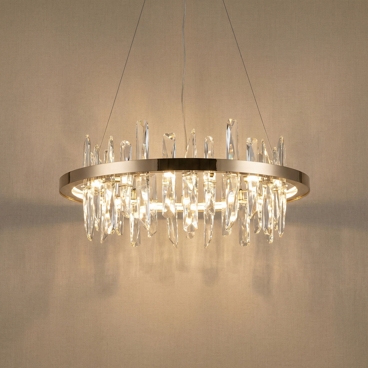Uliia Round Crystal Pendant Light