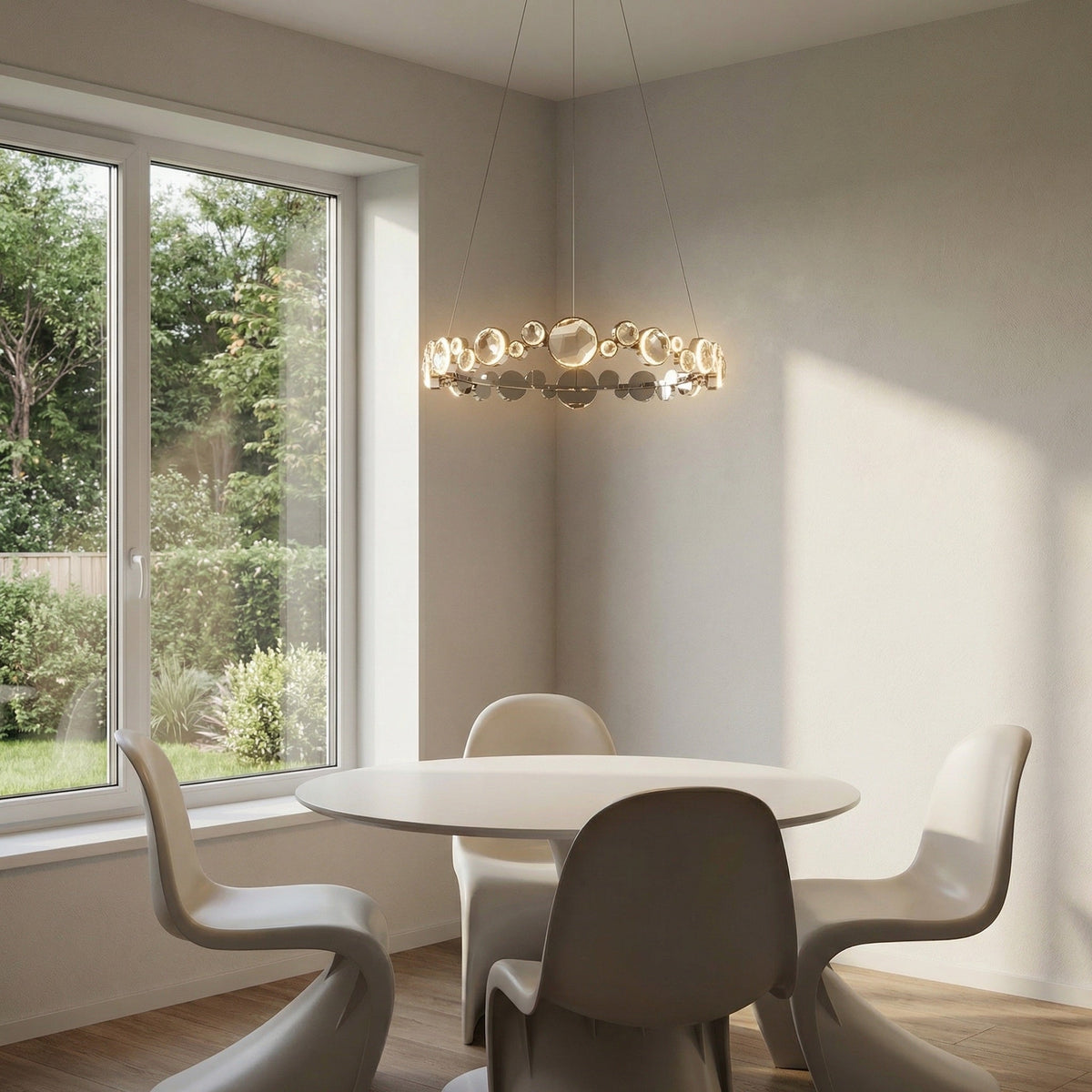 Gween Round Crystal Modern Chandelier