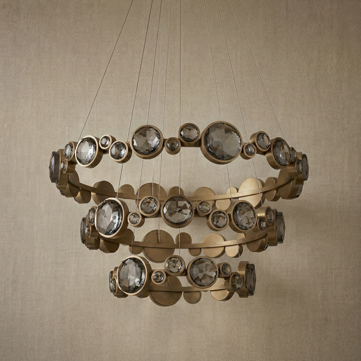 Gween Round Crystal Modern Chandelier