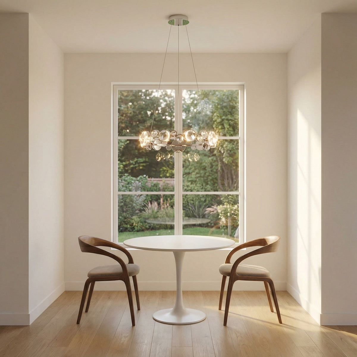 Gween Round Crystal Modern Chandelier